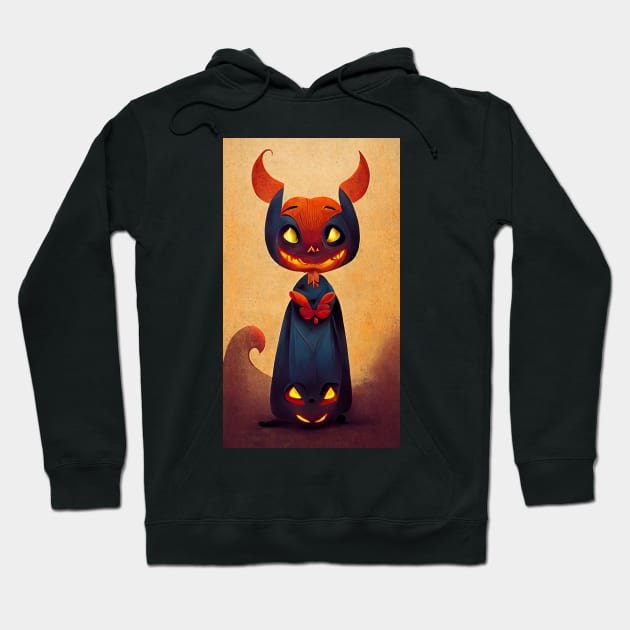 Cute Pumpkin Devil Hoodie by RichieDuprey